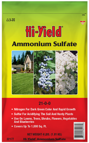Hi-Yield 32177 Ammonium Sulfate 21-0-0 4 lb