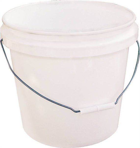Plastic Bucket 3.5 gallon White 201215