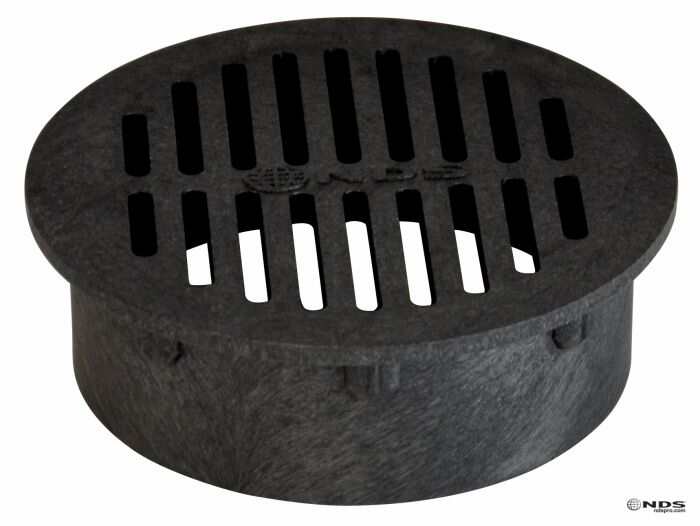 NDS 40 - 6" Black Round Grate for 6" Catch Basins & Pipe