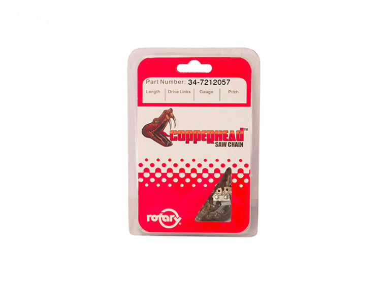 Copperhead 7212057 Chain Saw Chain .043 3/8 57 DL S.Ch W/O Bumper Link