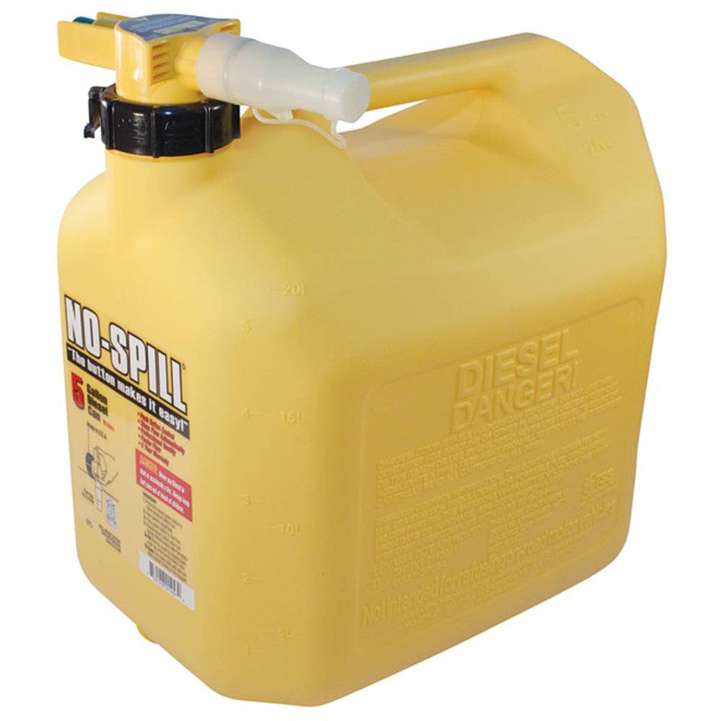 No-Spill 5 Gallon Diesel Can (Yellow)