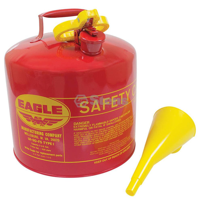 Stens 765-188 Eagle Safety Fuel Can w/Funnel 5 gal