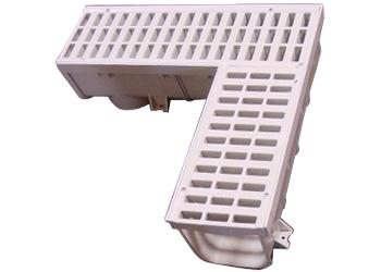 NDS 861 - 5" Deep Profile Channel Drain 90 Degree, Gray