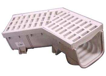 NDS 862 - 5" Deep Profile Channel Drain 45 Degree, Gray