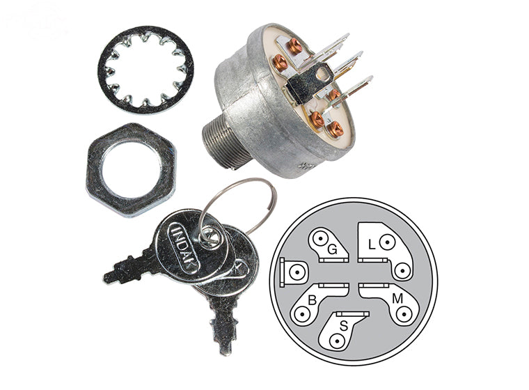 Lawn mower outlet ignition switch