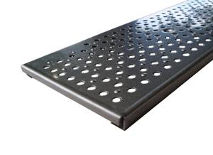 NDS DS-228 - Dura Slope Channel Grate, Galvanized Steel Perforated