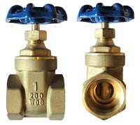 AG GV200-75T Brass Gate Valve 3/4" ftp