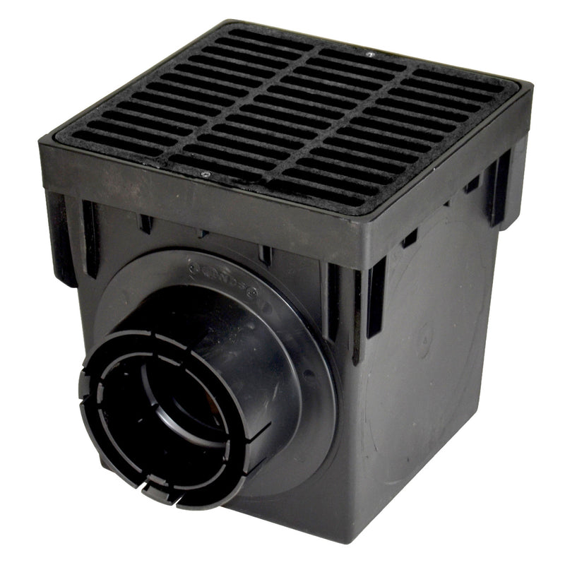 NDS 900BLKIT - 9" Pro-Series Black Catch Basin / Grate Kit