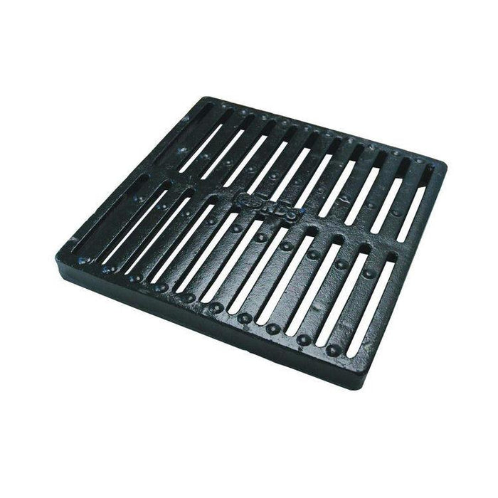 NDS 1213 - 12" Square Cast Iron Grate for 12" Catch Basins & Adapters