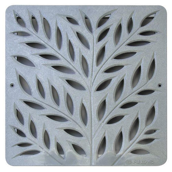 NDS 1218GY - 12" Botanical Gray Grate for 12" Catch Basins & Adapters