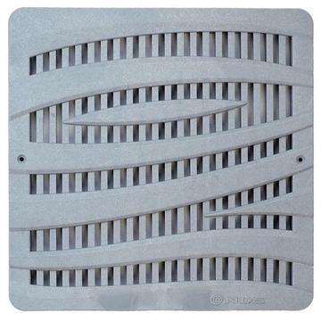 NDS 1224GY - 12" Wave Gray Grate for 12" Catch Basins & Adapters