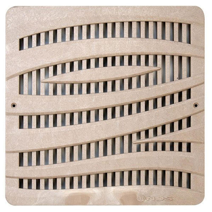 NDS 1224S - 12" Wave Sand Grate for 12" Catch Basins & Adapters