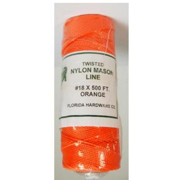 Twisted Nylon Mason Twine Orange 18# 500 FT.