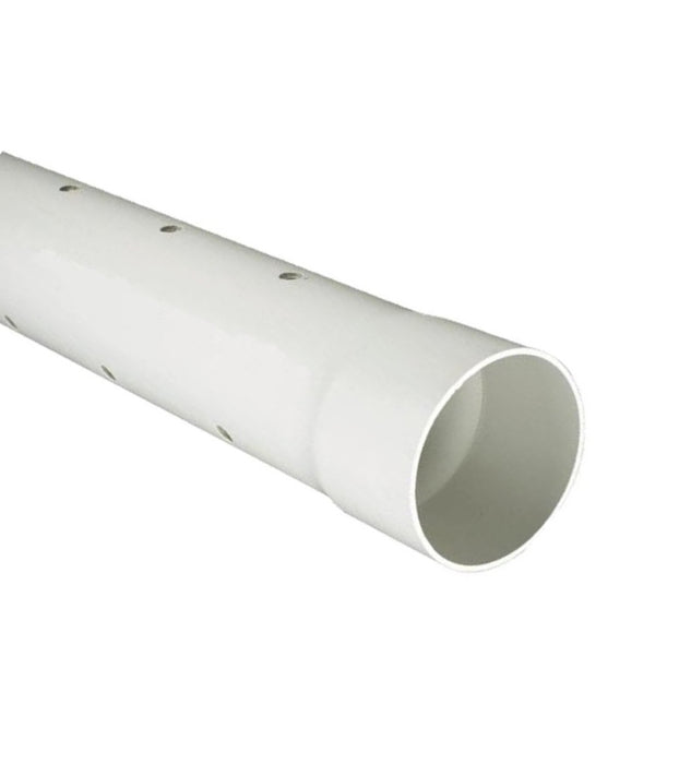 PVC Sewer and Drain Pipe 4 in x 10 ft D2729 Bell End Perforated