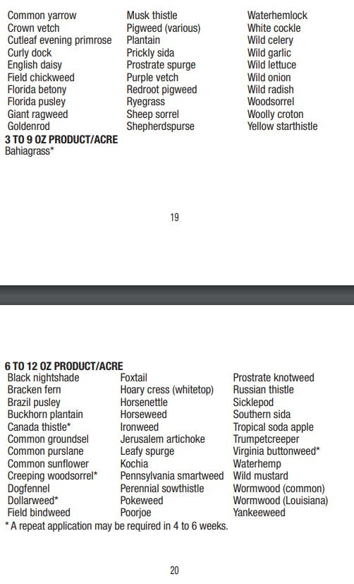 forfeit herbicide label Fahrenheit Herbicide 6oz