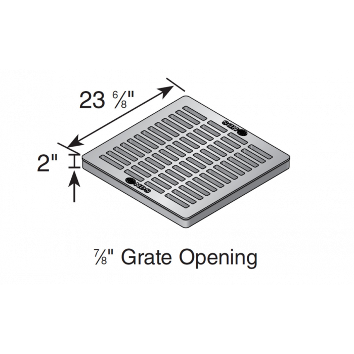 NDS 2400GRKIT - 24" Catch Basin Kit with Green Plastic Grate