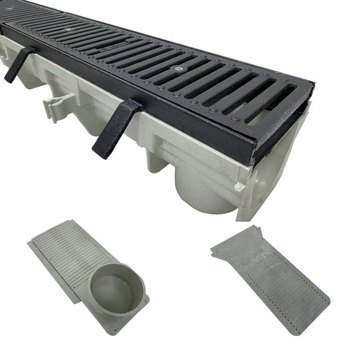 NDS Dura Slope Kit with Heavy Duty Frame and DS-232 Ductile Iron Slotted Grate