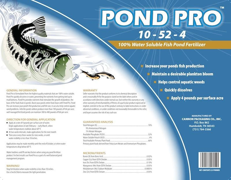 best pond plant fertilizer Cannon Pro Fish Pond Fertilizer 25 lb. — Master Landscape Supply