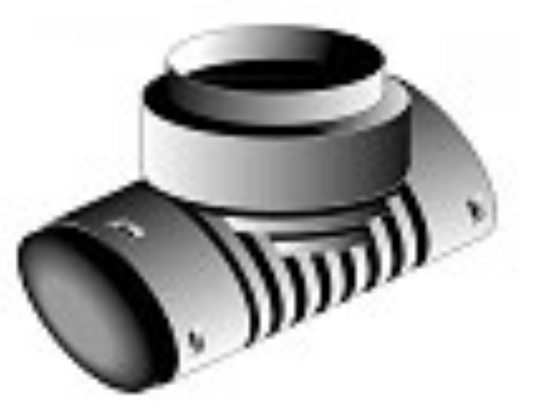 Corrugated 12" Reducing Tee 12″x12"x12" or 10″or 8″