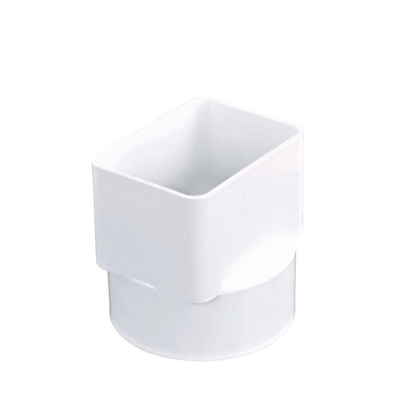 NDS 9P07 - 2" x 3" Downspout Adapter for 3" DWV / Sch. 40 Pipe Centered